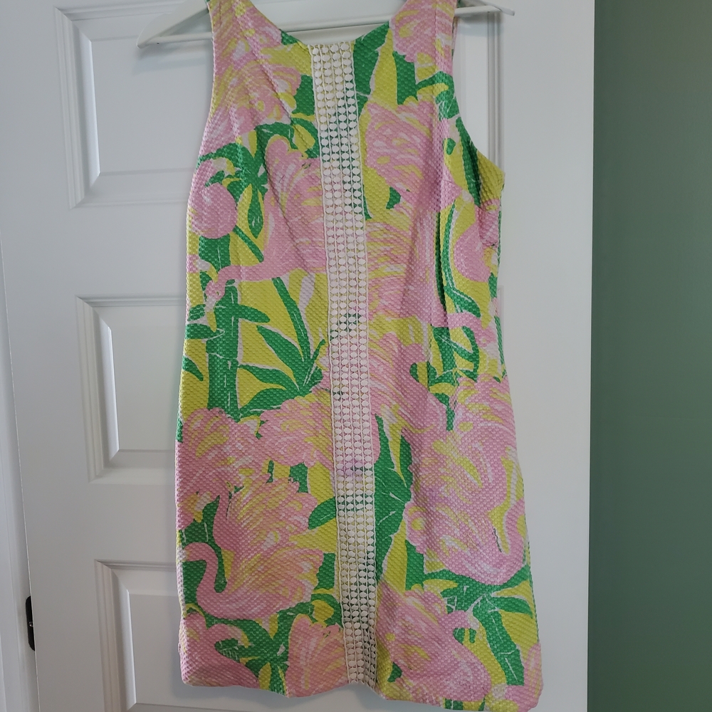 Lilly Pulitzer Pink and Green Floral Dress